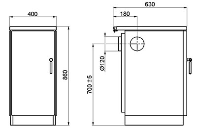 Štedilnik na trda goriva Moravia 9105 - dimenzije štedilnika